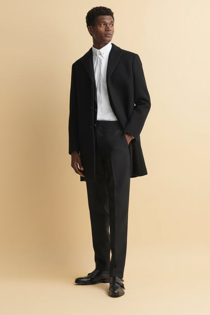 Reiss — Gable Epsom Wool-Blend Coat in Black (New)