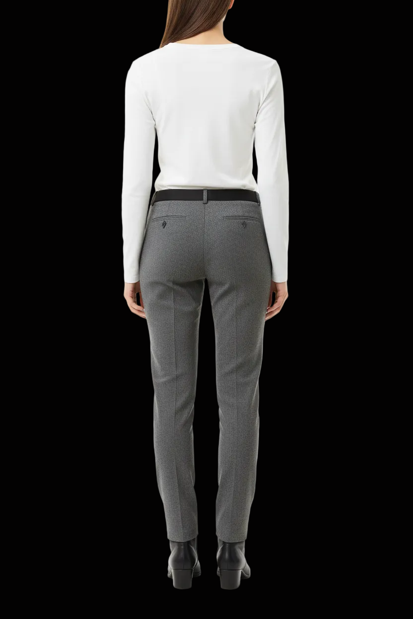 Céline — Wool Tuxedo Trousers with Cognac Leather Side Panels (New)