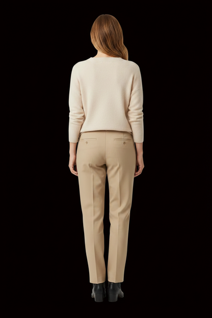 Ralph Lauren — Pure Silk Wide-Leg Trousers in Camel