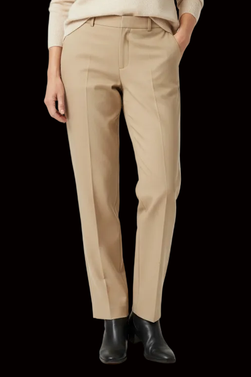 Ralph Lauren pure silk wide-leg trousers in camel — rent from Laura Messerschmitt, Berlin stylist