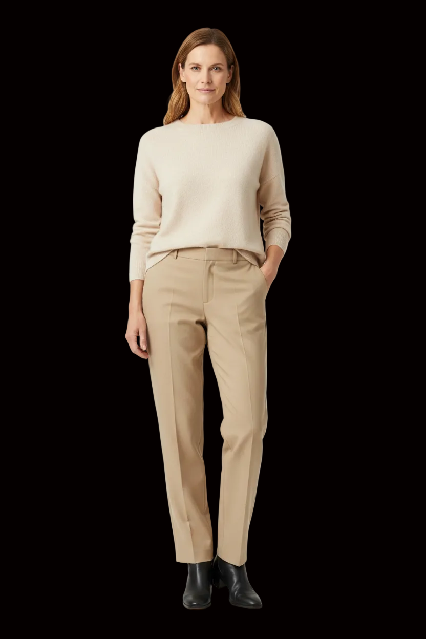Ralph Lauren — Pure Silk Wide-Leg Trousers in Camel