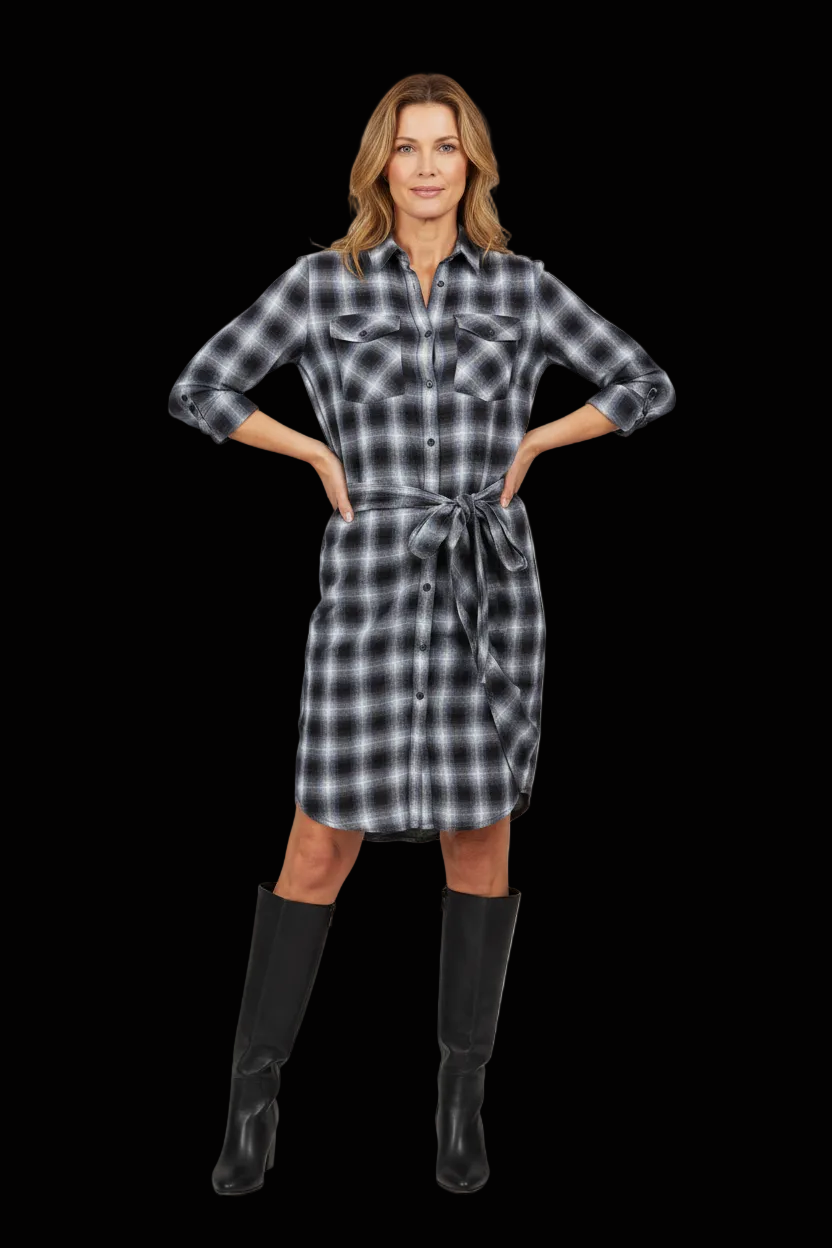 Ralph Lauren Denim & Supply plaid shirt dress — rent from Laura Messerschmitt, Berlin stylist