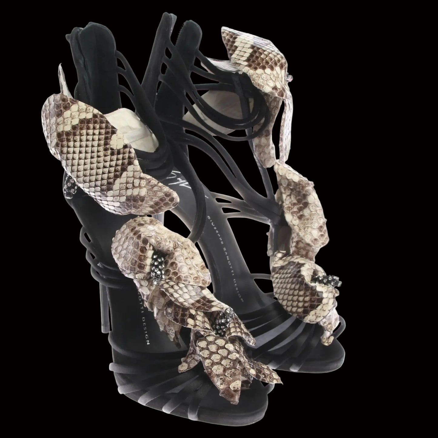 Giuseppe Zanotti — Beige High-Heel Sandals — back view | Rent designer fashion at Laura Messerschmitt Berlin