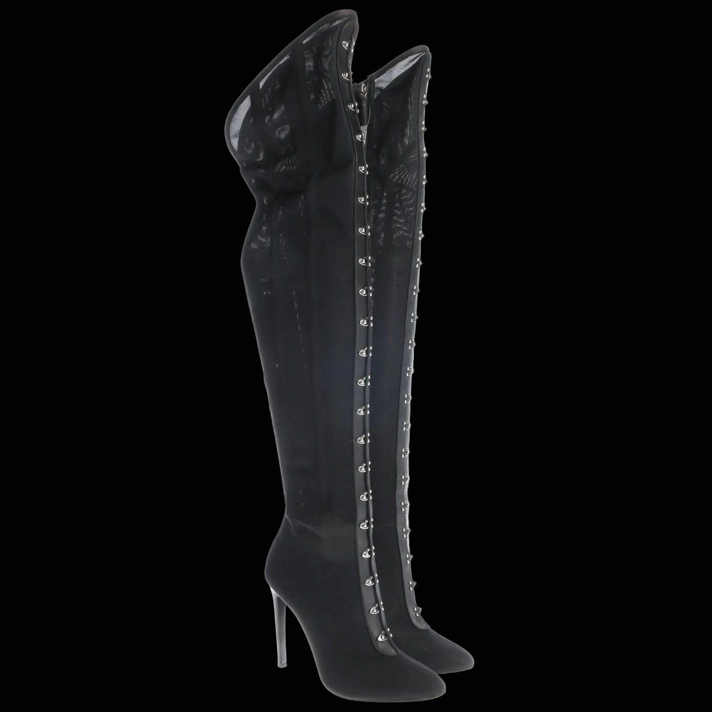 Giuseppe Zanotti — Black Over-the-Knee Boots — front view | Rent designer fashion at Laura Messerschmitt Berlin