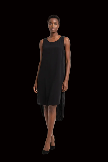 sly010 pure silk midi dress in black (new) — rent from Laura Messerschmitt, Berlin stylist