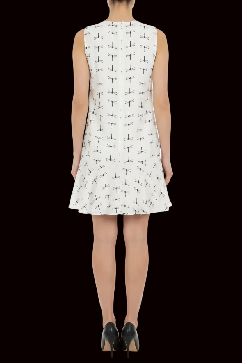 Max&Co — Silk Shift Dress in Dragonfly Print