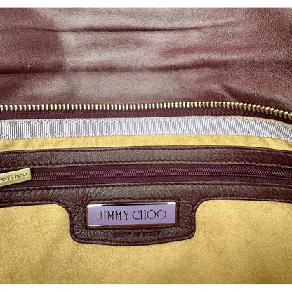 Jimmy Choo — Python Leather Bag in Bordeaux — close-up detail | Rent designer fashion at Laura Messerschmitt Berlin