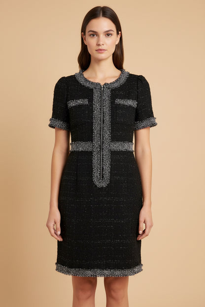Elegant Black Dress – Size 36 – Made in Korea