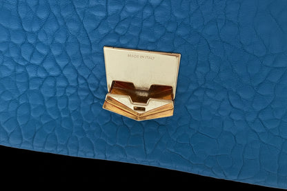 Jimmy Choo — Lockett Bag in Blue Leather — detail view | Rent designer fashion at Laura Messerschmitt Berlin