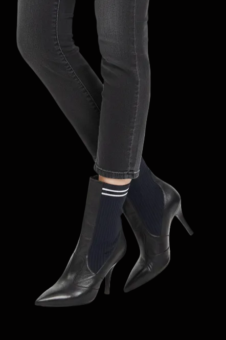 Fendi colibri pointed-toe sock boots with striped knit cuff — rent from Laura Messerschmitt, Berlin stylist