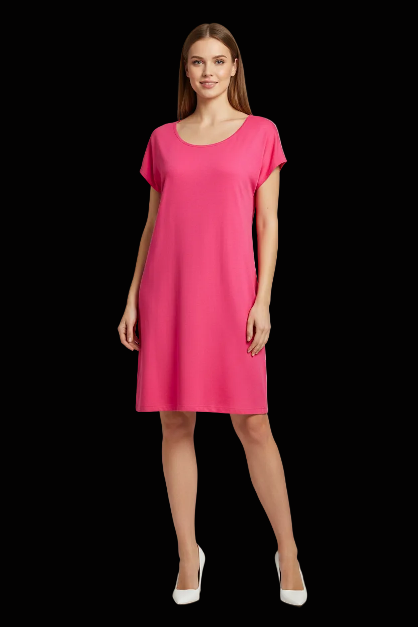 Zadig & Voltaire cotton t-shirt dress in hot pink — rent from Laura Messerschmitt, Berlin stylist