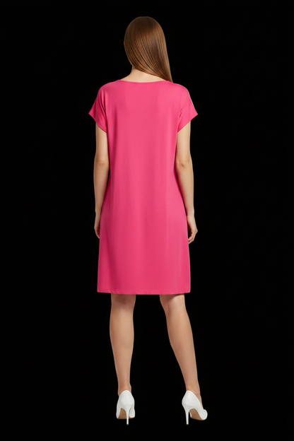 Zadig & Voltaire — Cotton T-Shirt Dress in Hot Pink