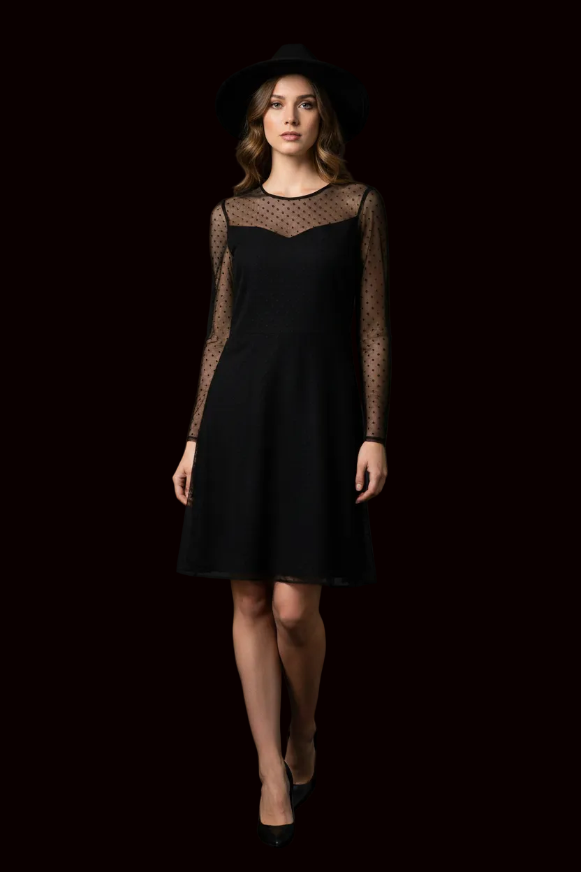 Rag & Bone silk point d'esprit lace dress in black — rent from Laura Messerschmitt, Berlin stylist