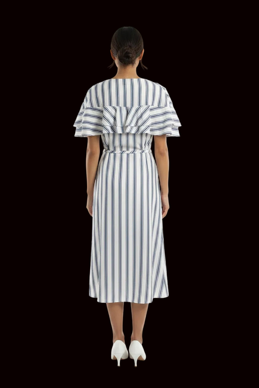 River Island striped cotton dress side view
