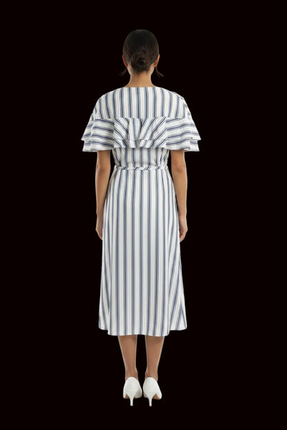 River Island striped cotton dress side view