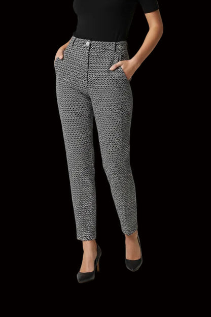 Chanel Boutique high-waisted cropped trousers in black & white viscose — rent from Laura Messerschmitt, Berlin stylist