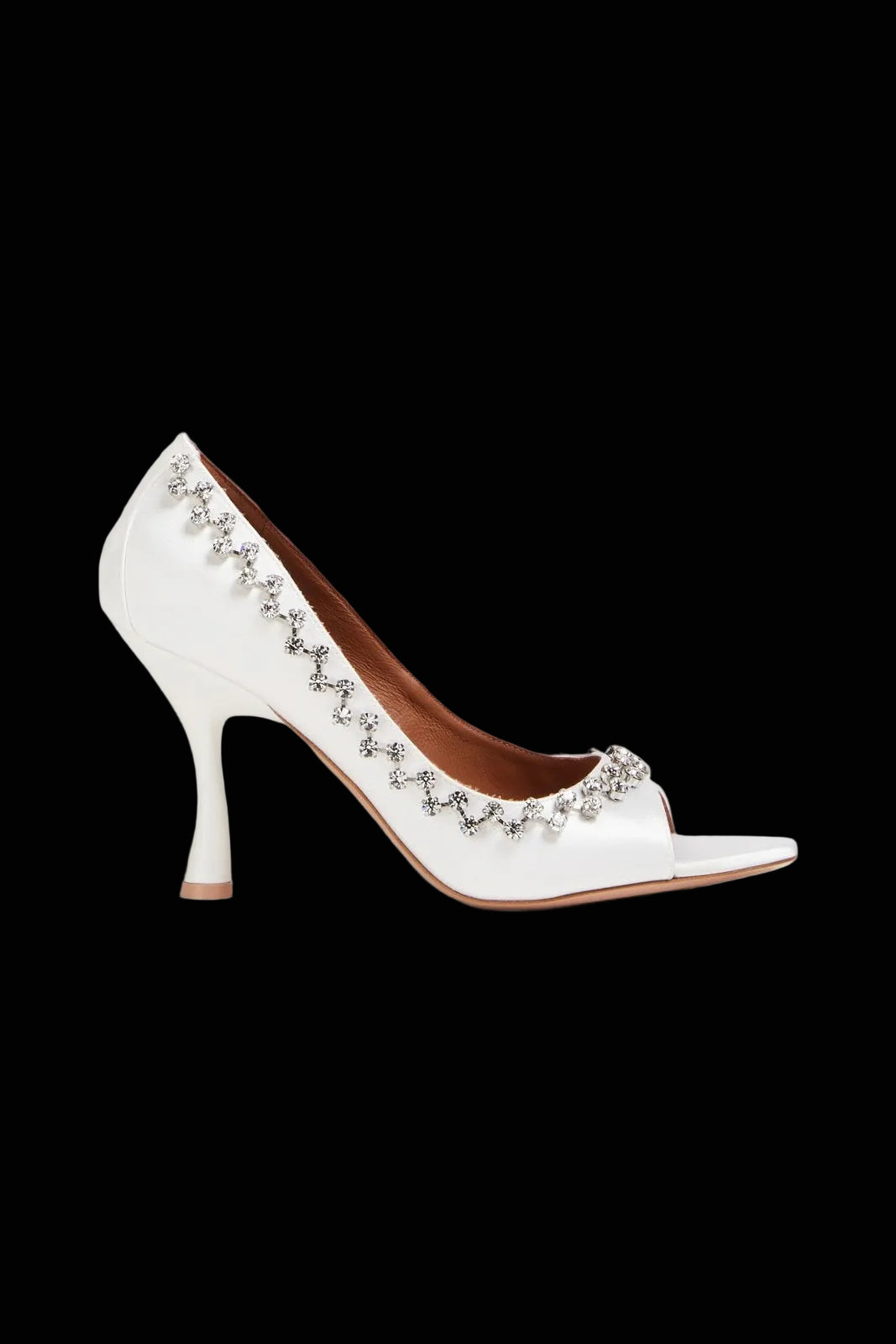 Malone Souliers — Satin Pumps in Nude — back view | Rent designer fashion at Laura Messerschmitt Berlin