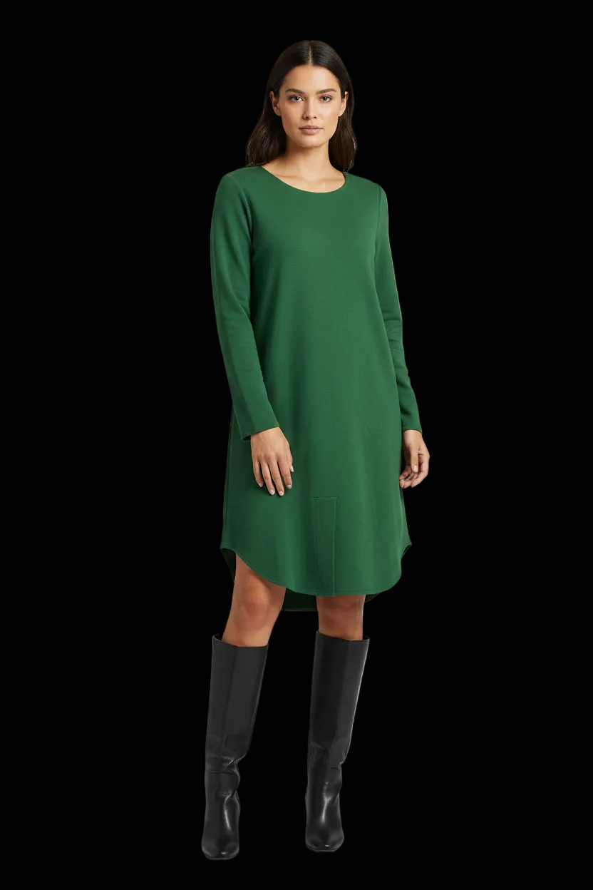 3.1 Phillip Lim silk-wool cocoon shift dress in emerald green — rent from Laura Messerschmitt, Berlin stylist
