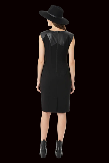 Comma — Leather Dress in Black