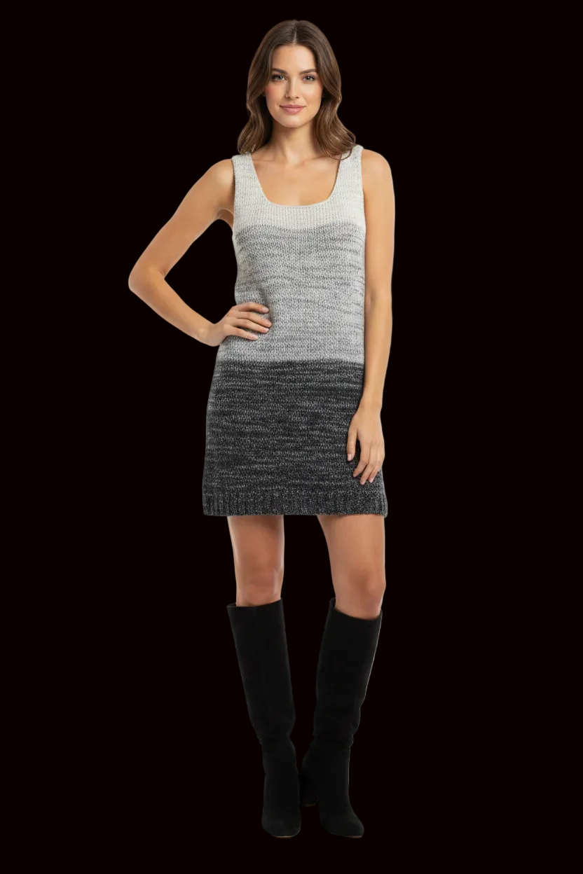 Dolce & Gabbana sleeveless wool knit mini dress in grey ombré — rent from Laura Messerschmitt, Berlin stylist