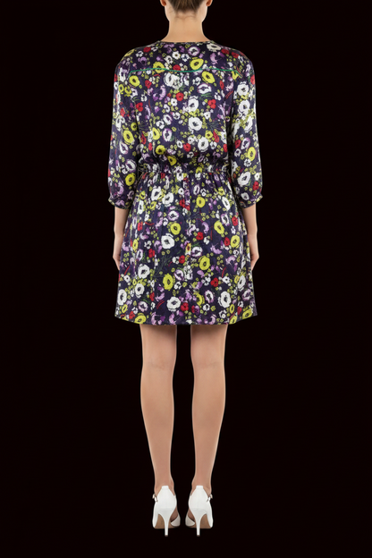 Miss Sixty — Silk Floral Blouson Mini Dress (NWOT)