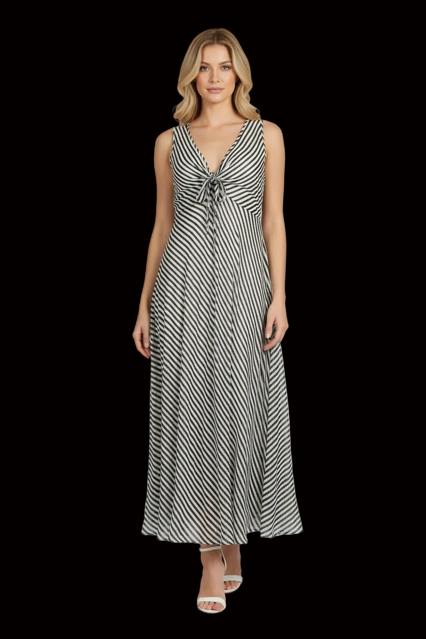 Ralph Lauren bias-cut silk dress in black & white stripe — rent from Laura Messerschmitt, Berlin stylist