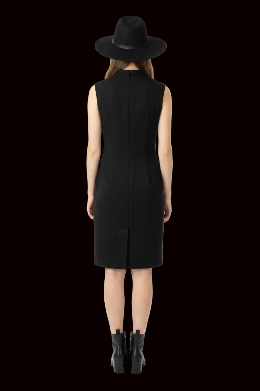 1.2.3 Paris — Sleeveless Shift Dress in Black