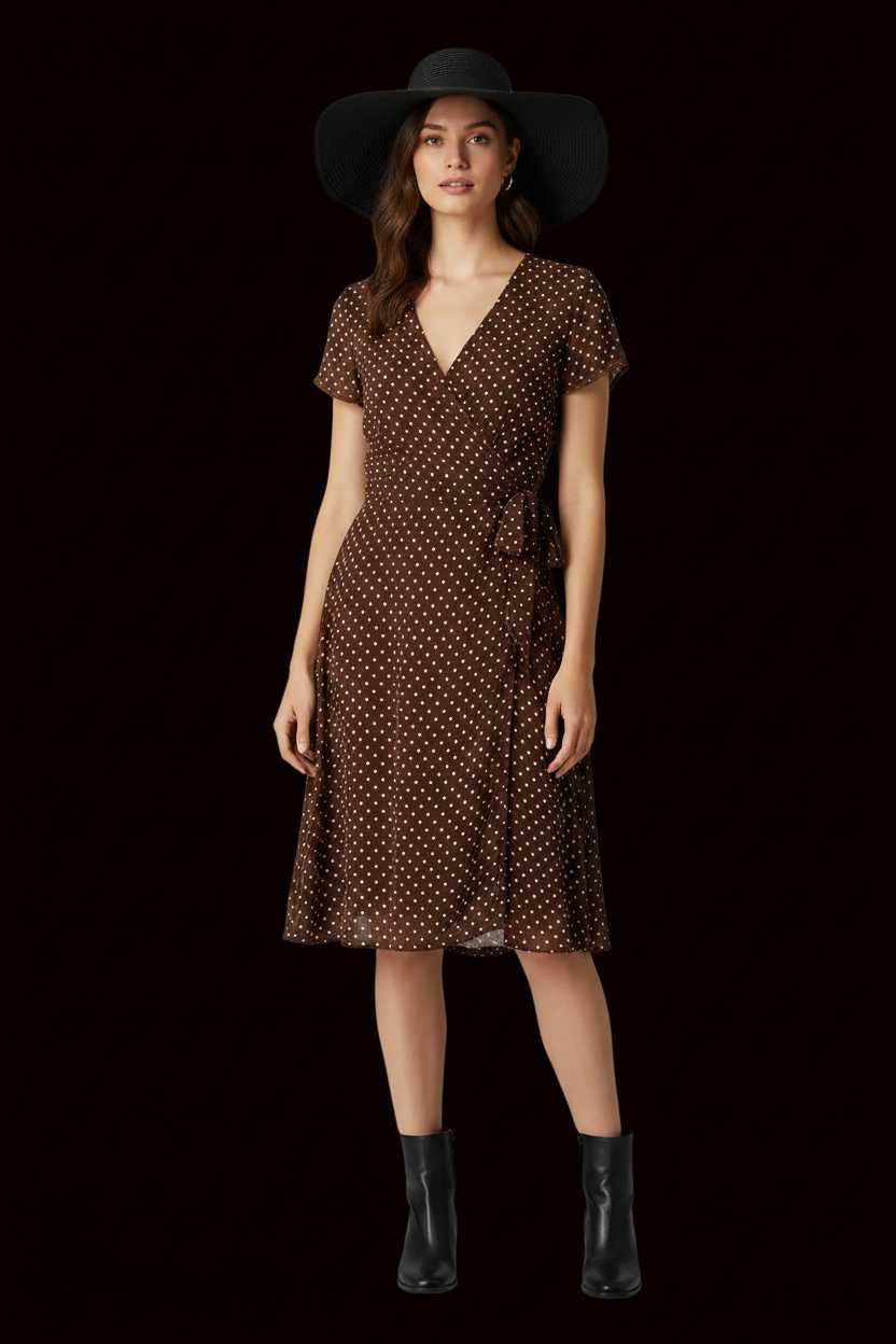 Chris Tan by Heine silk dress & jacket set in brown — rent from Laura Messerschmitt, Berlin stylist