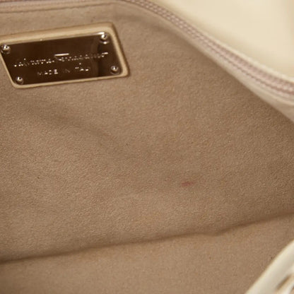 Salvatore Ferragamo — Beige Stingray Leather Clutch — view 8 | Rent designer fashion at Laura Messerschmitt Berlin