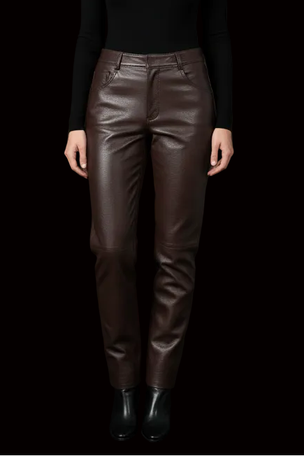 Hermès deerskin leather trousers with silk lining — rent from Laura Messerschmitt, Berlin stylist