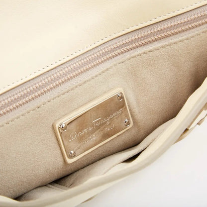 Salvatore Ferragamo — Beige Stingray Leather Clutch — view 7 | Rent designer fashion at Laura Messerschmitt Berlin