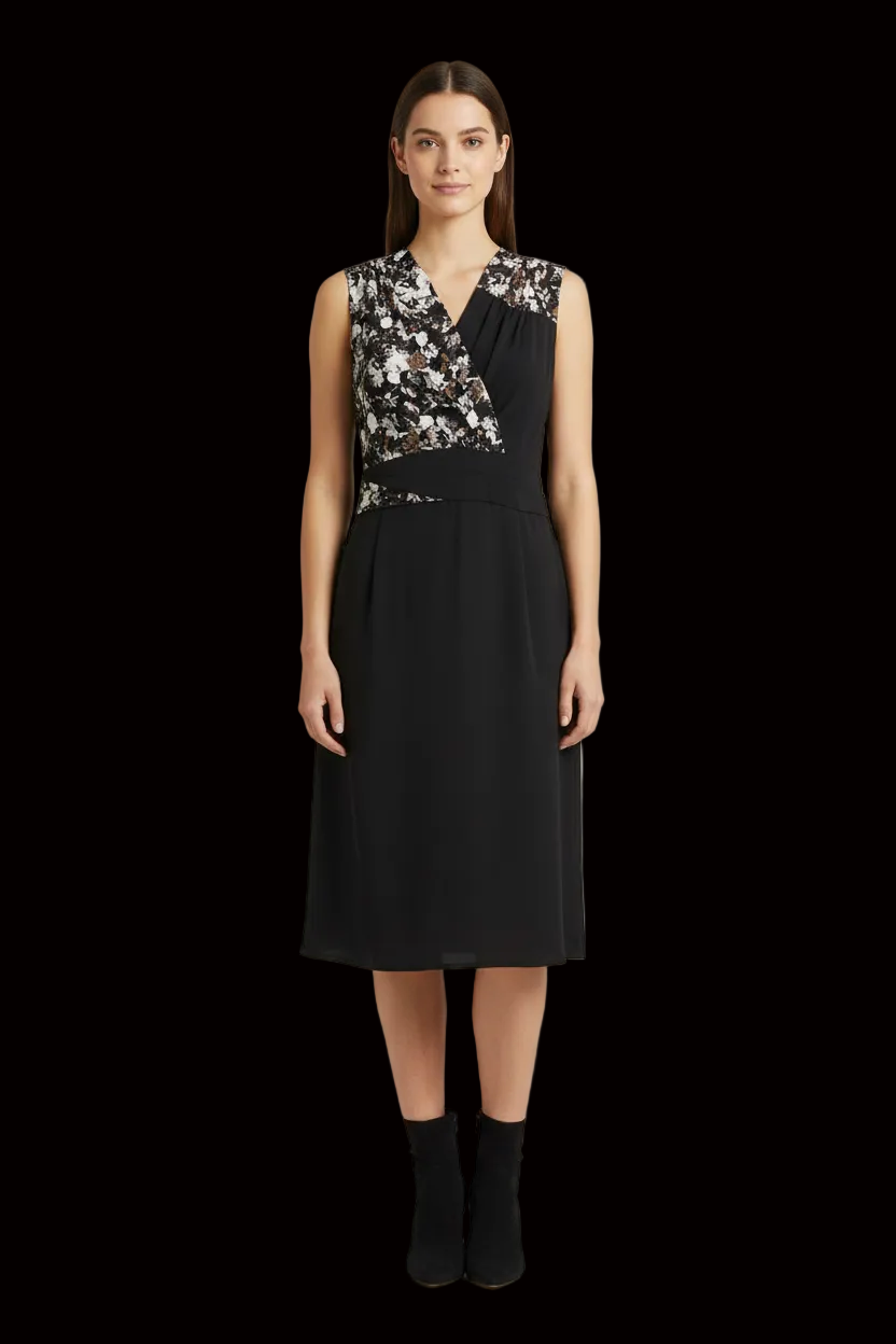 AllSaints sleeveless silk sheath dress with floral bodice (nwt) — rent from Laura Messerschmitt, Berlin stylist