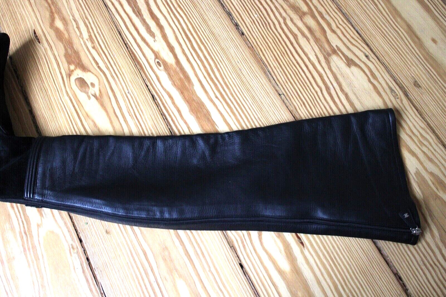 Chanel Paris over the knee leather and suede boots — view 2