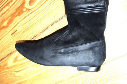 Chanel Paris over the knee leather and suede boots — view 4