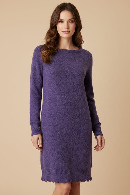 Louis Vuitton — Cashmere Sweater Dress in Aubergine