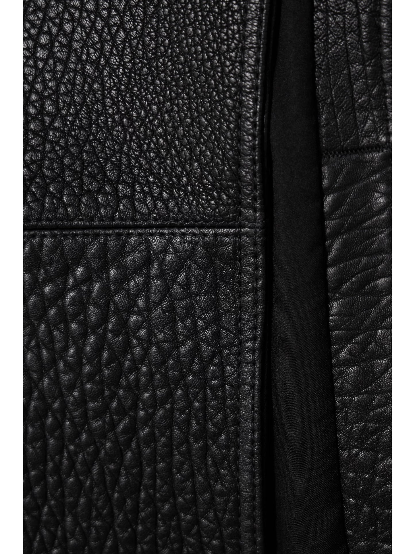 David Koma — Paneled Textured-Leather Maxi Skirt in Black