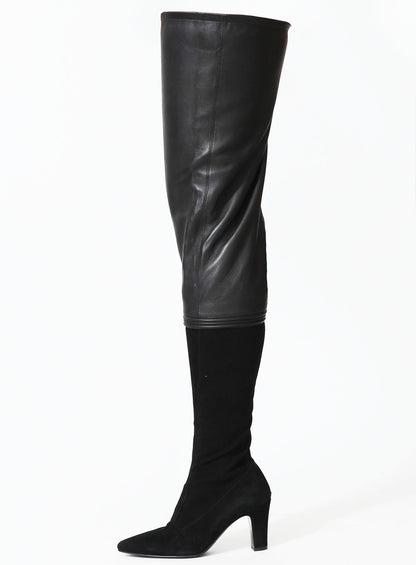 Chanel Paris over the knee leather and suede boots — view 5