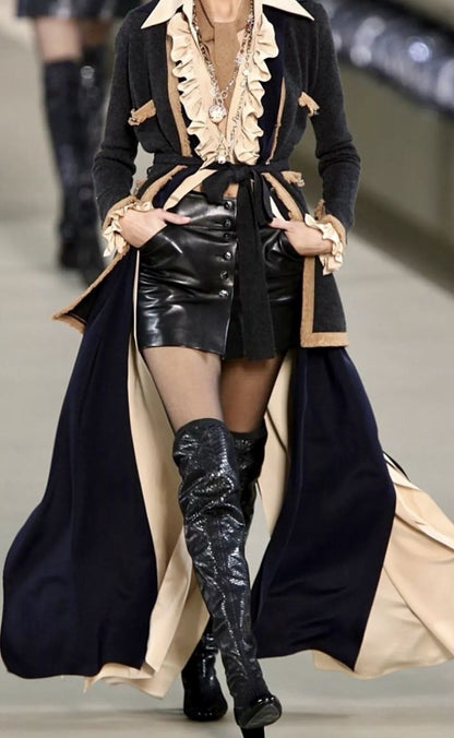 Chanel Fall 2006 python over the knee boots with patent cap toe — view 2
