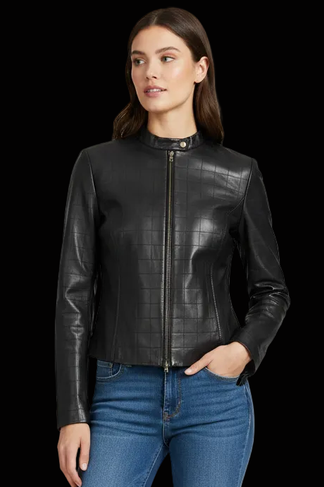 Caché leather biker jacket in black — rent from Laura Messerschmitt, Berlin stylist