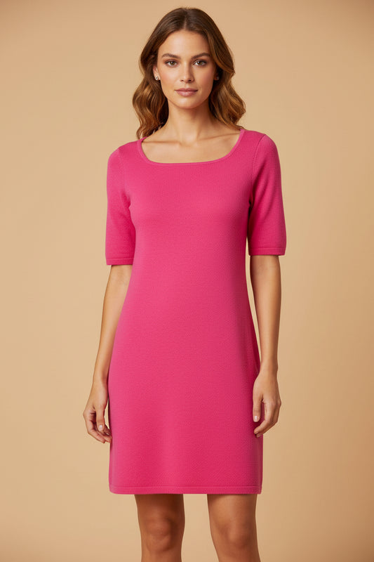 Zadig & Voltaire — Cotton T-Shirt Dress in Hot Pink