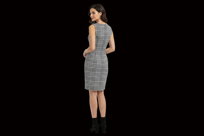 Prada Prince of Wales check wool shift dress — view 5