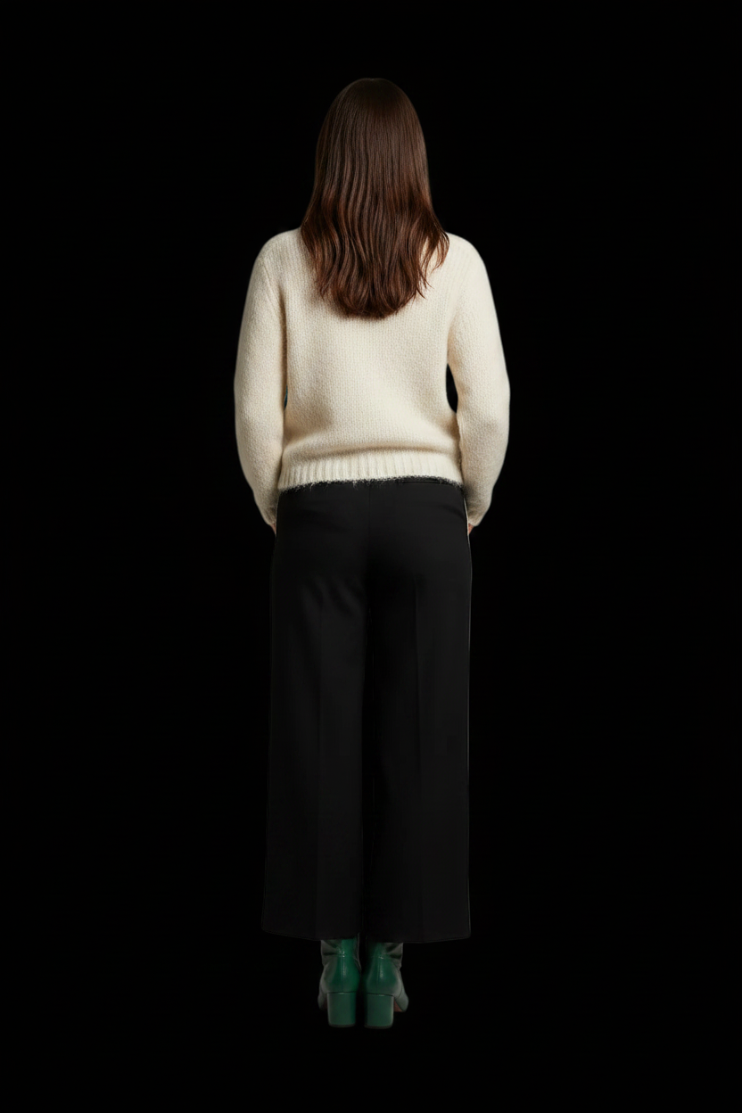 Alexander McQueen — Mohair Wool Sweater in Cream