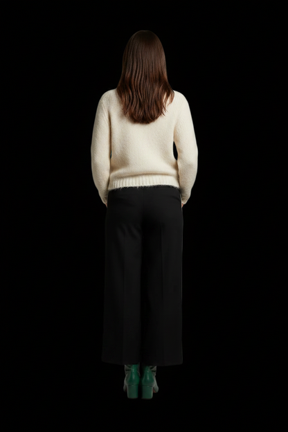Alexander McQueen — Mohair Wool Sweater in Cream