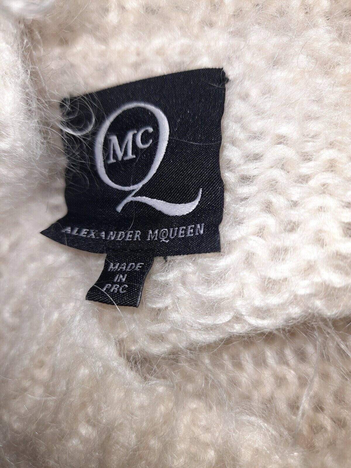 Alexander McQueen cream mohair sweater side profile