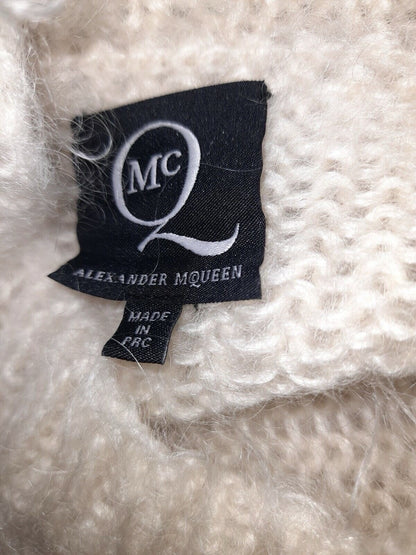 Alexander McQueen cream mohair sweater side profile