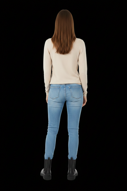 Witty Knitters — Cream Wool Turtleneck Pullover (NWOT)