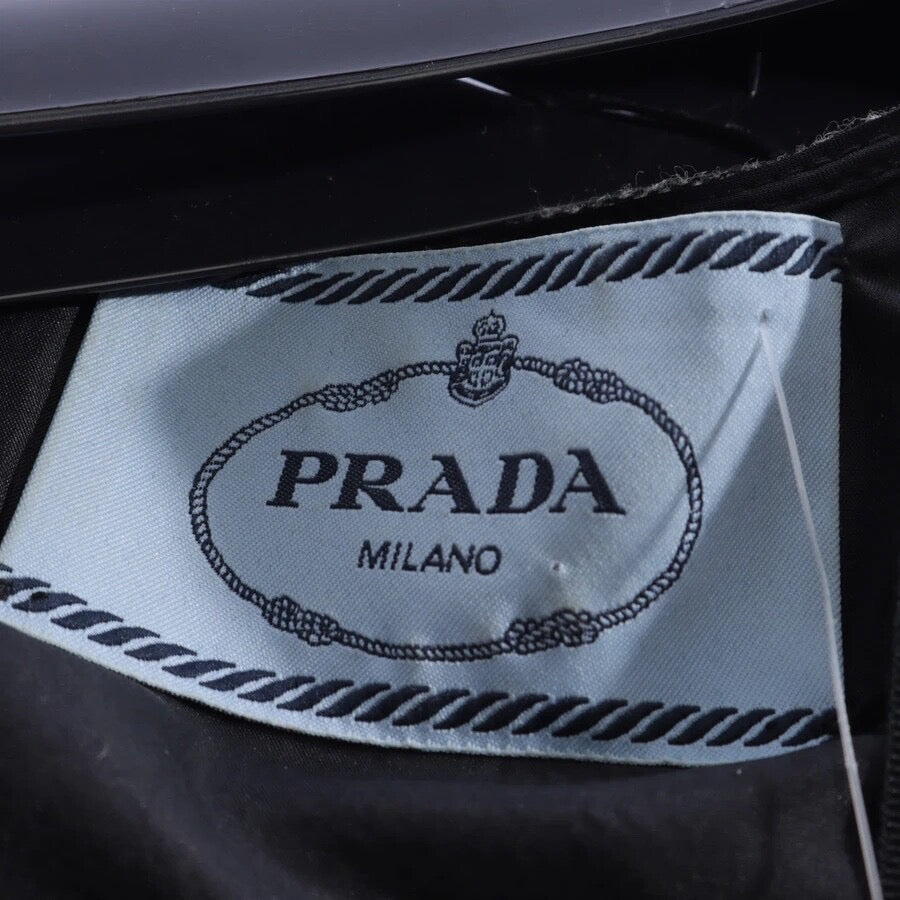 Prada Prince of Wales check wool shift dress — back view