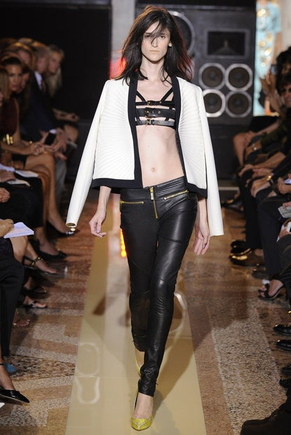 Fausto Puglisi — Schwarz-goldene Lederhose
