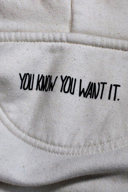 Rebekka Ruetz cream hoodie front detail