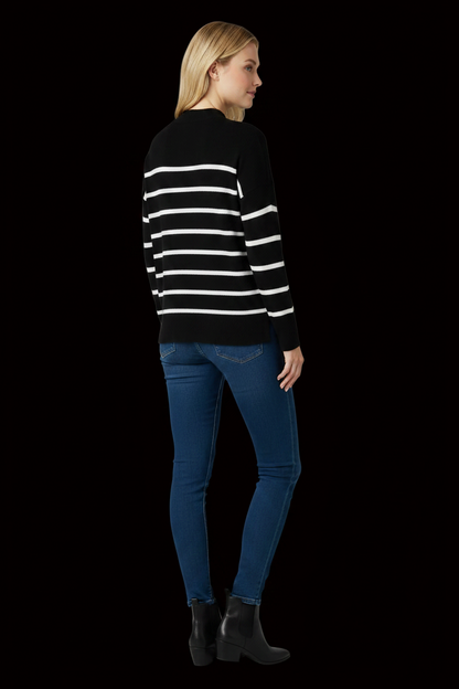 Polo Ralph Lauren — Striped Linen-Cotton Knit in Black